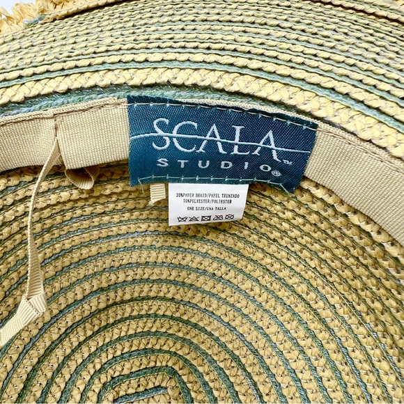 Scala | Accessories | Scala Straw Brimmed Sun Hat Stripped Coastal ...